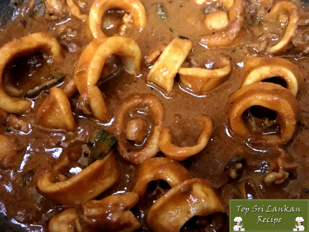Sri Lankan Style Squid Curry Spicy Cuttlefish Recipe Jaffna Cuisine