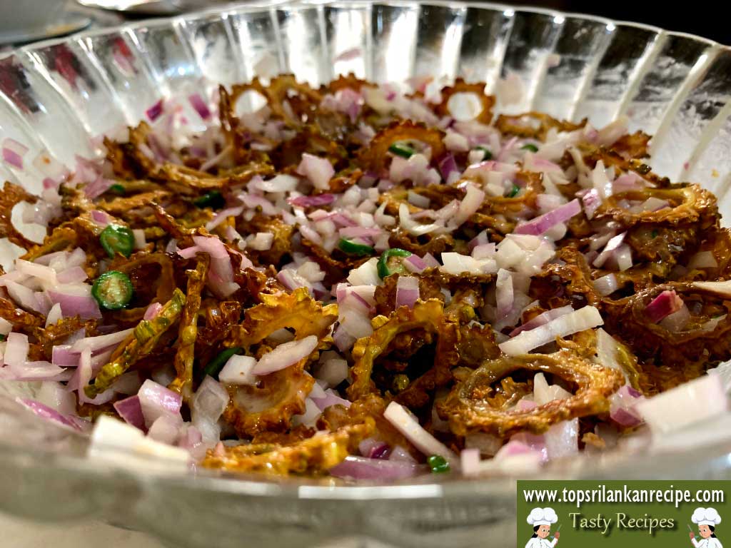 Best Bitter Gourd Sambol Recipe Pavakkai/Karawila Fried Salad Srilanka